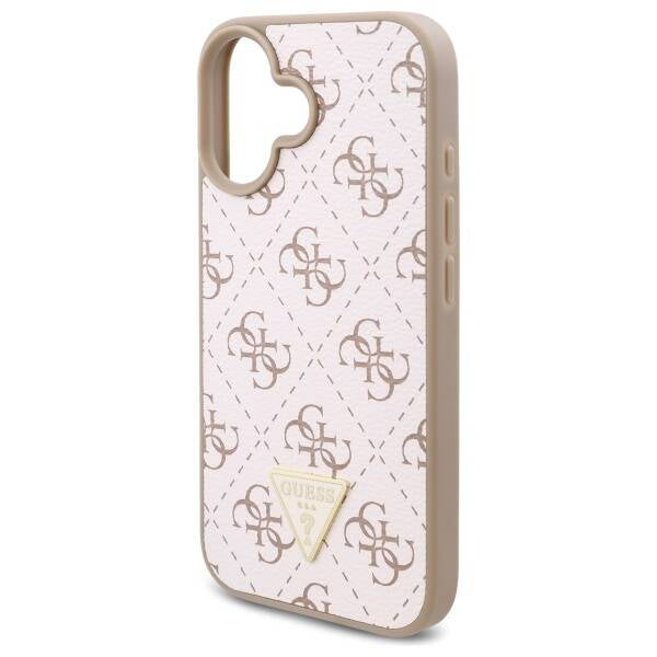 Tok Apple iPhone 16-hoz, Guess, 4G Triangle Logo, Fehér