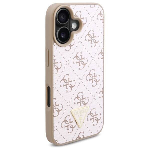 Tok Apple iPhone 16-hoz, Guess, 4G Triangle Logo, Fehér