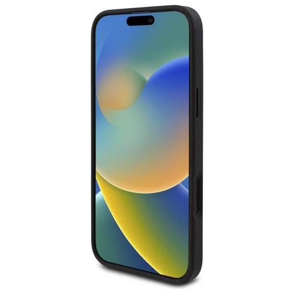 Tok a Apple iPhone 16-hoz, Guess, 4G Triangle Logo, Fekete
