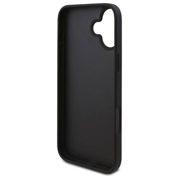 Tok a Apple iPhone 16-hoz, Guess, 4G Triangle Logo, Fekete