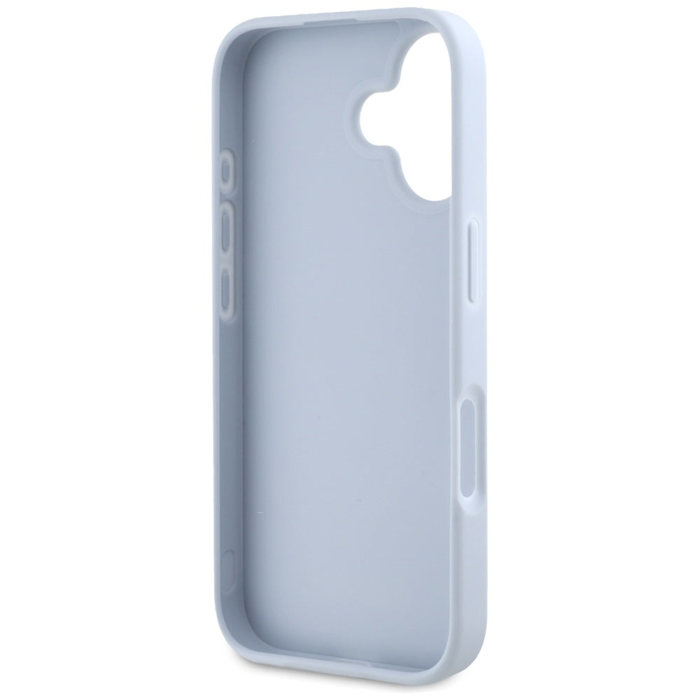 Tok Apple iPhone 16-hoz, Guess, Grained Big 4G Logo Small Classic Logo, Kék