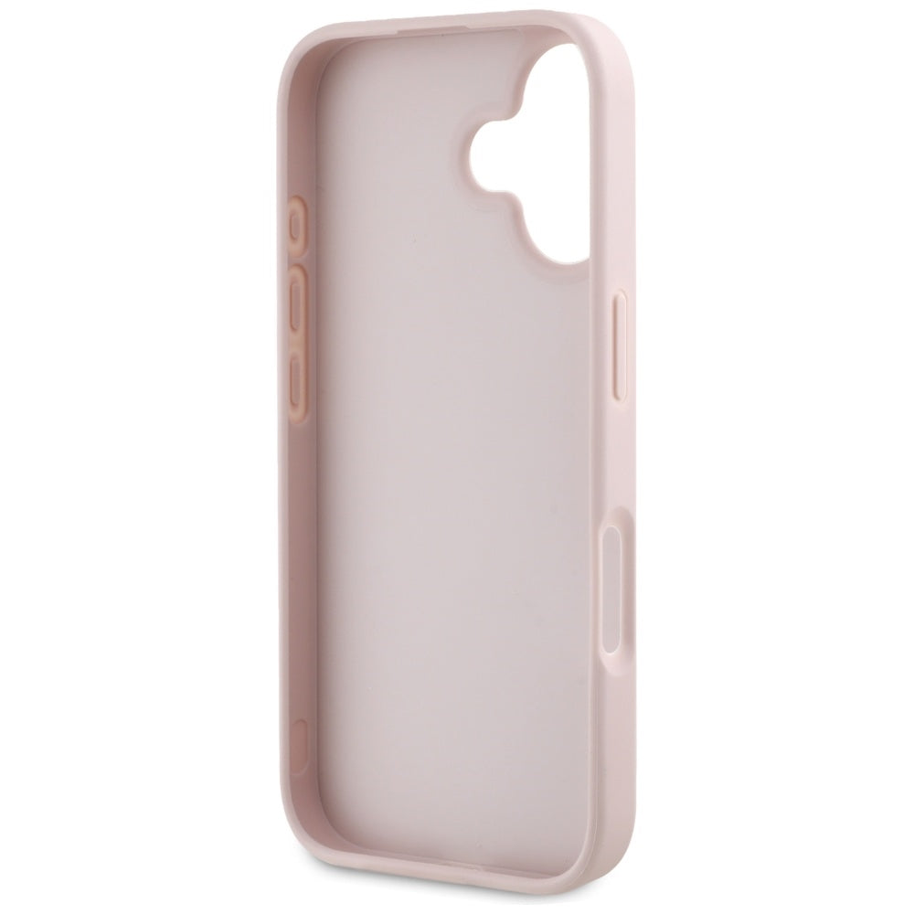 Tok Apple iPhone 16-hoz, Guess, Grained Big 4G Logo Small Classic Logo, Rózsaszín