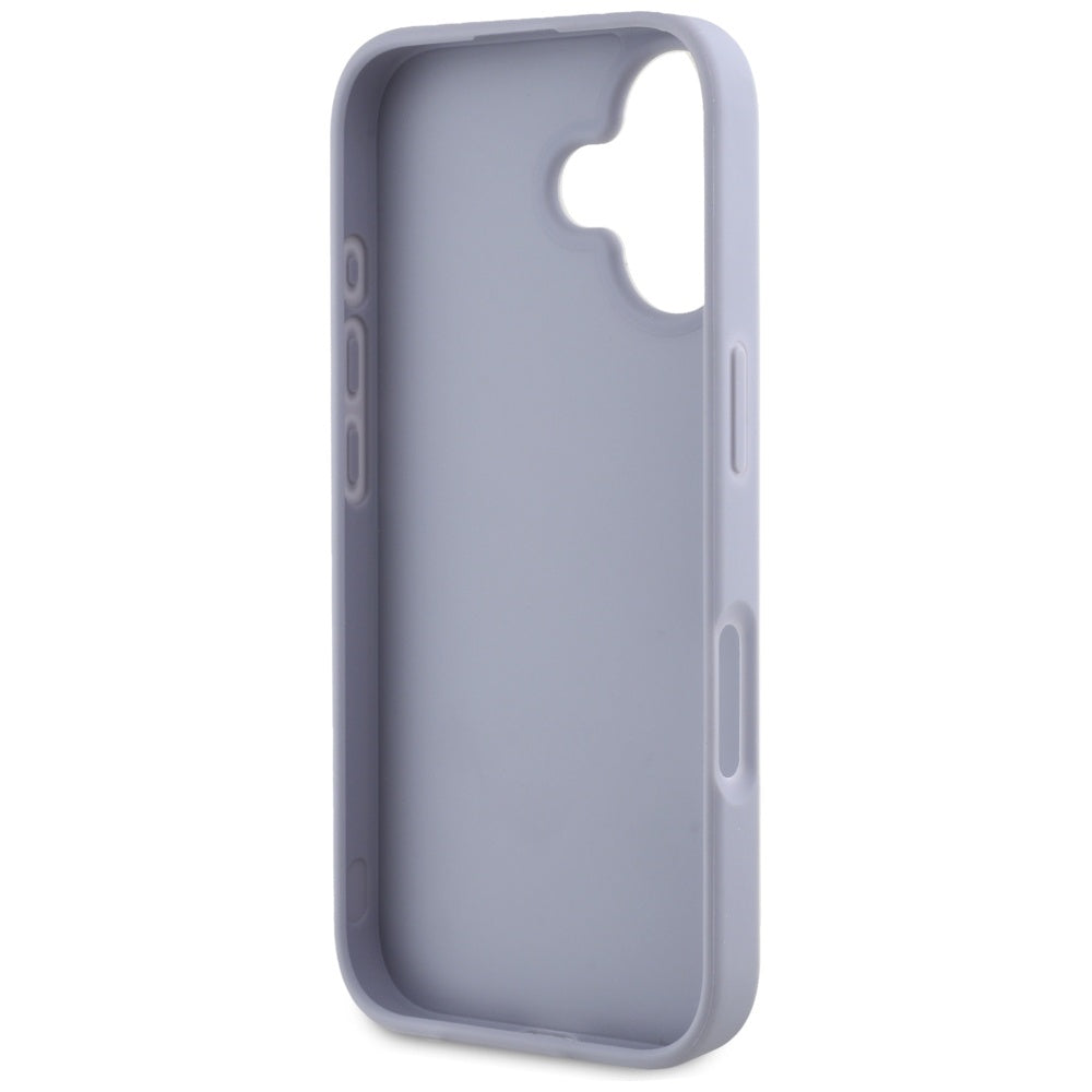 Tok a Apple iPhone 16-hoz, Guess, Hot Stamp 4G Pattern Triangle Logo, Világoslila
