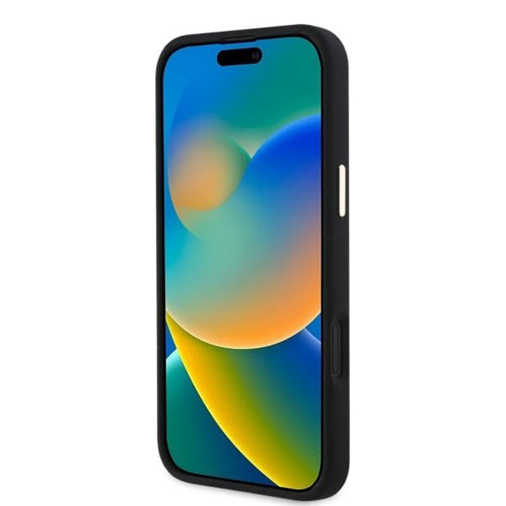 Tok a Apple iPhone 16-hoz, Guess, Logo Strass 4G, Fekete