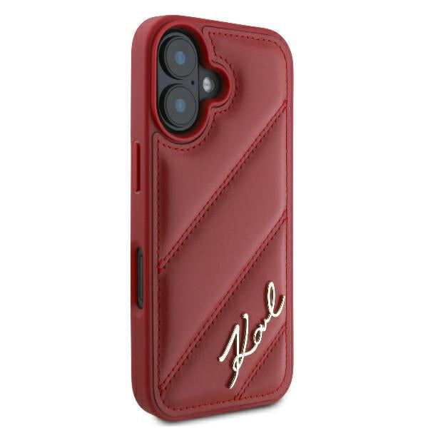 Tok a Apple iPhone 16-hoz, Karl Lagerfeld, Diagonal Quilted Script, Rosie
