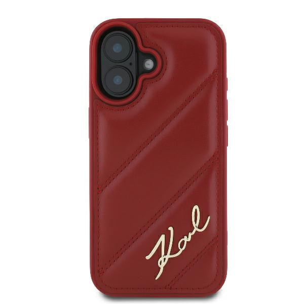 Tok a Apple iPhone 16-hoz, Karl Lagerfeld, Diagonal Quilted Script, Rosie