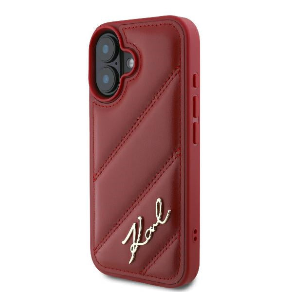 Tok a Apple iPhone 16-hoz, Karl Lagerfeld, Diagonal Quilted Script, Rosie