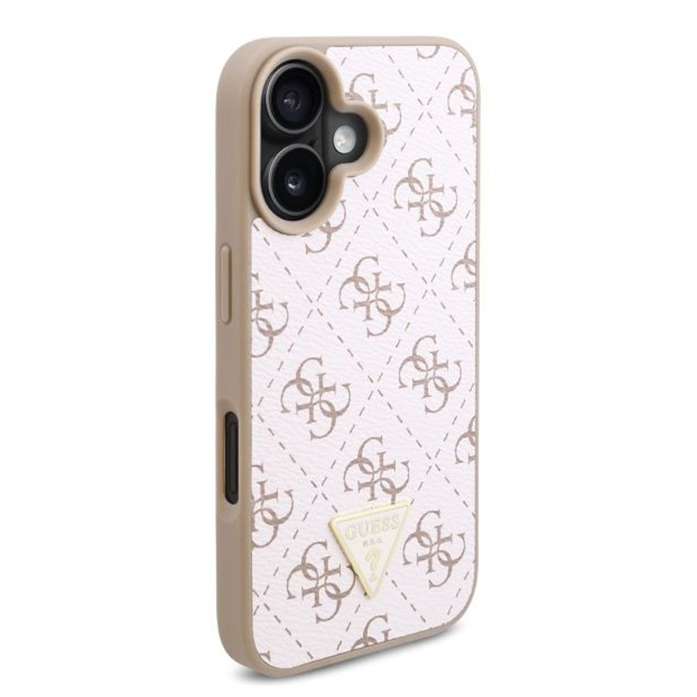 Tok Apple iPhone 16 Plus-hoz, Guess, 4G Triangle Logo, Fehér