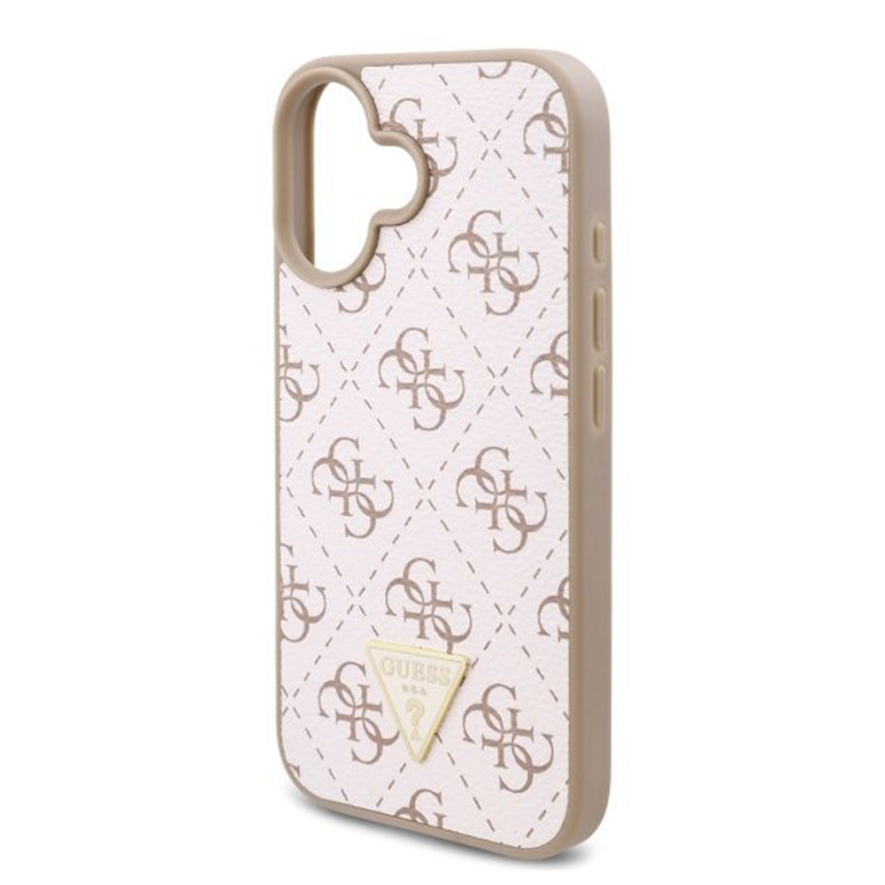 Tok Apple iPhone 16 Plus-hoz, Guess, 4G Triangle Logo, Fehér