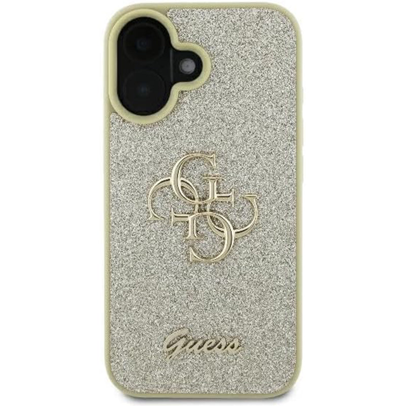 Tok Apple iPhone 16 Plus-hoz, Guess, Fixed Glitter Big 4G, Arany
