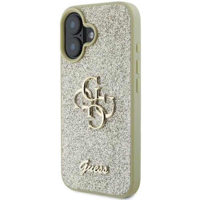 Tok Apple iPhone 16 Plus-hoz, Guess, Fixed Glitter Big 4G, Arany