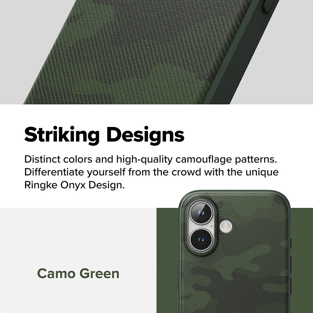 Tok Apple iPhone 16 Plus-hoz, Ringke, Onyx Design, Zöld