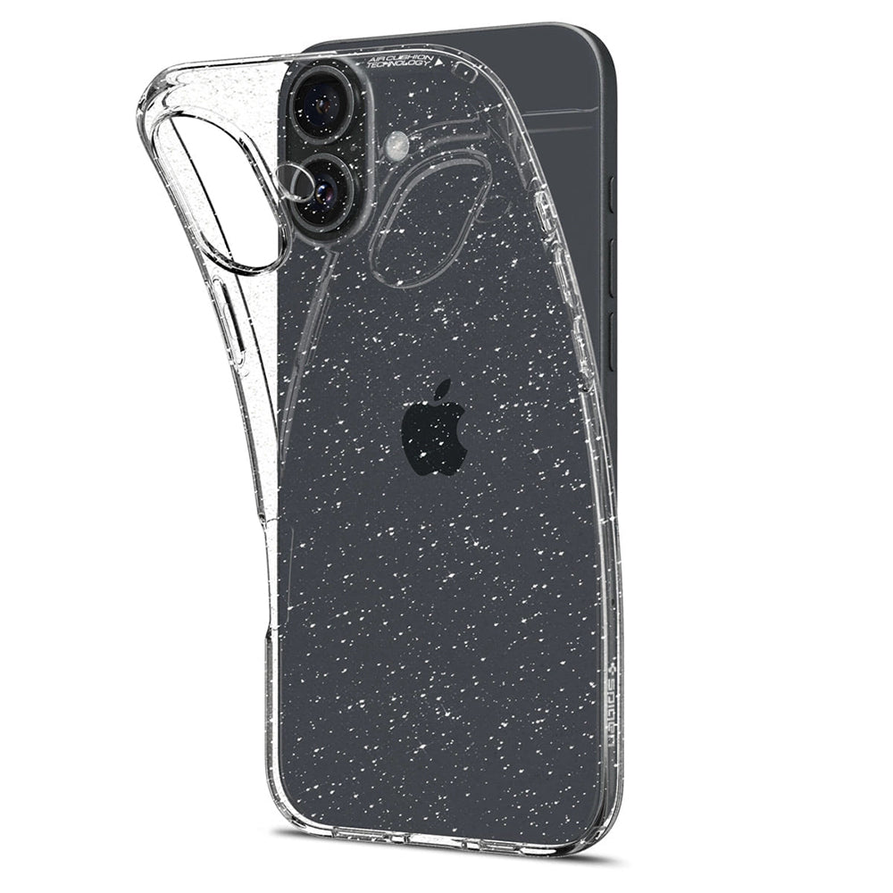 Tok Apple iPhone 16 Plus-hoz, Spigen, Liquid Crystal Glitter, Átlátszó