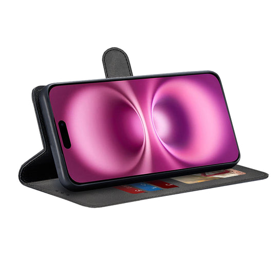 Tok Apple iPhone 16 Plus-hoz, Techsuit, Diary Book, Fekete