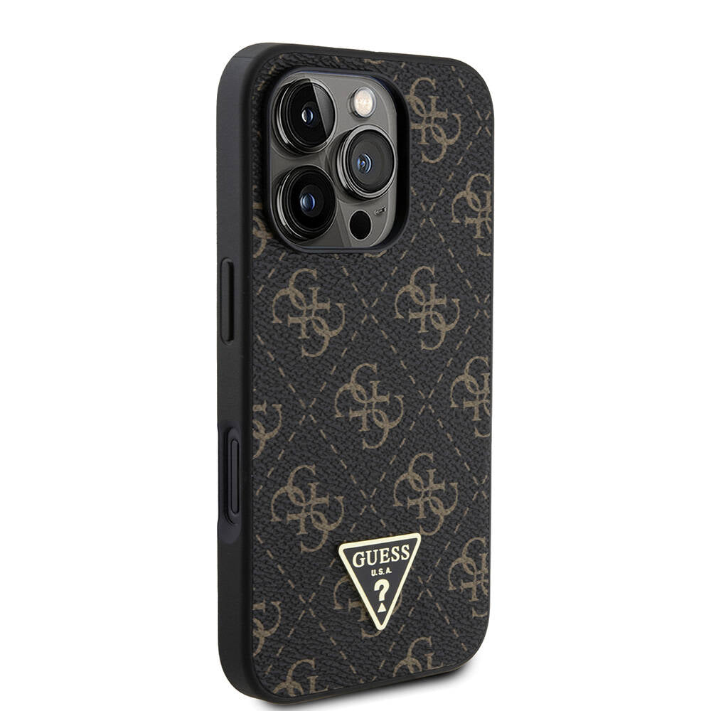 Tok Apple iPhone 16 Pro-hoz, Guess, 4G Triangle Logo, Fehér