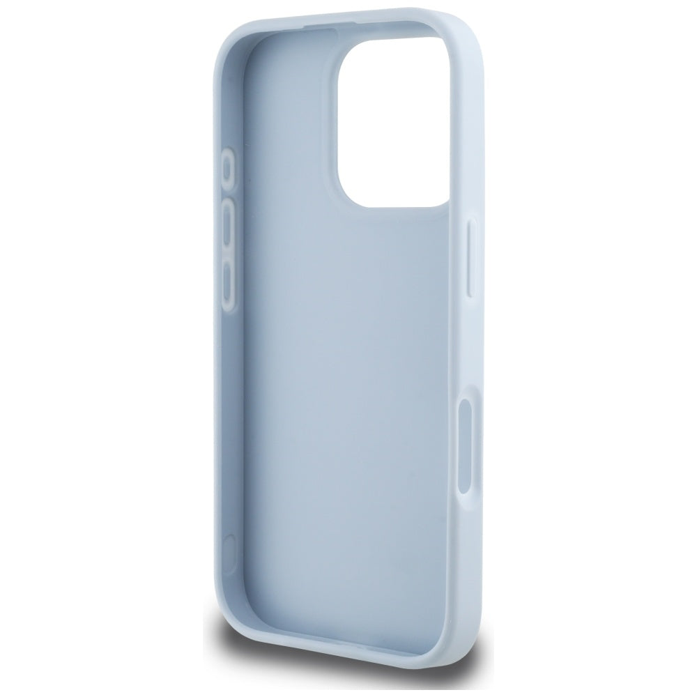Tok Apple iPhone 16 Pro-hoz, Guess, Grained Big 4G Logo Small Classic Logo, Kék