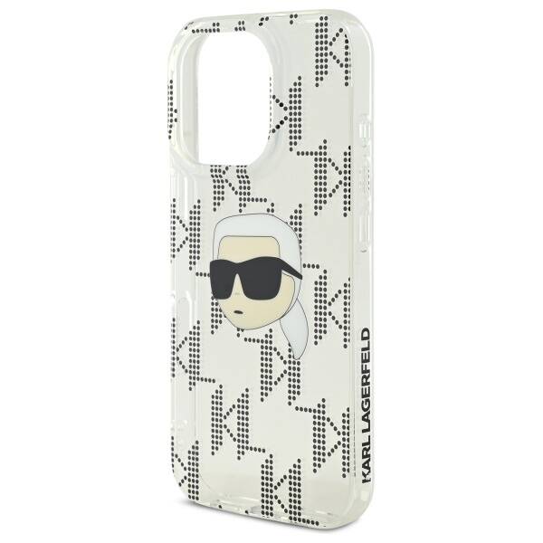 Tok Apple iPhone 16 Pro-hoz, Karl Lagerfeld, IML Luxury Electroplated Karl's Head, Átlátszó