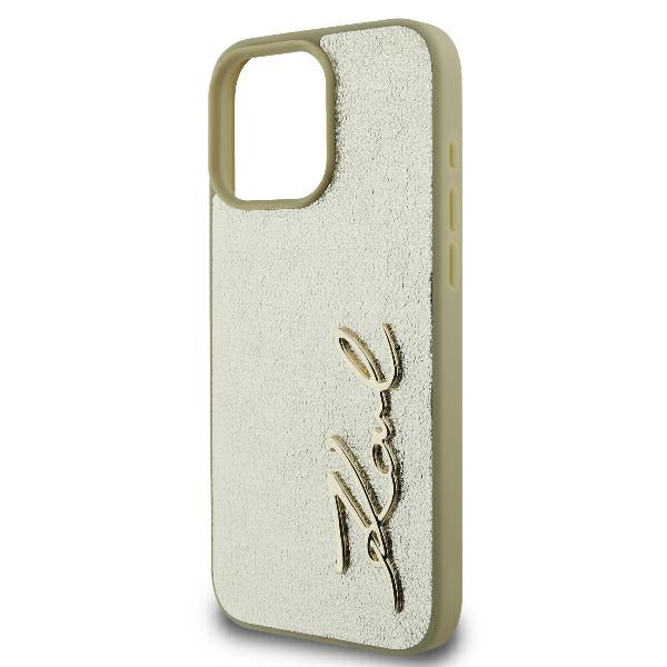 Tok Apple iPhone 16 Pro-hoz, Karl Lagerfeld, Metal Signature, Arany