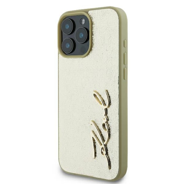 Tok Apple iPhone 16 Pro-hoz, Karl Lagerfeld, Metal Signature, Arany