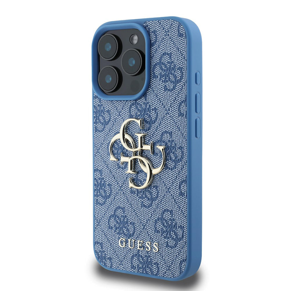 Case for Apple iPhone 16 Pro Max, Guess, 4G Big Logo, Blue