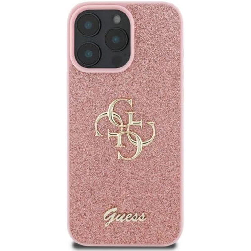 Tok Apple iPhone 16 Pro Max-hoz, Guess, Fixed Glitter Big 4G, Rózsaszín