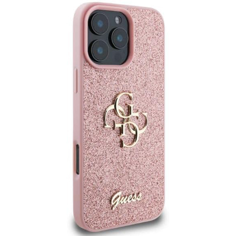 Tok Apple iPhone 16 Pro Max-hoz, Guess, Fixed Glitter Big 4G, Rózsaszín