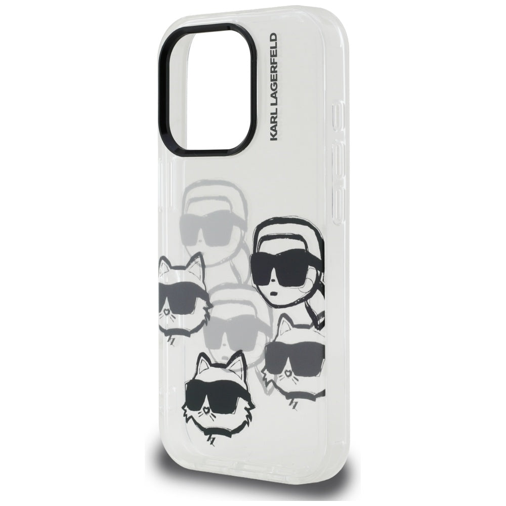 Tok Apple iPhone 16 Pro Max-hoz, Karl Lagerfeld, IML Luxus Többszörös Fejminta, Átlátszó