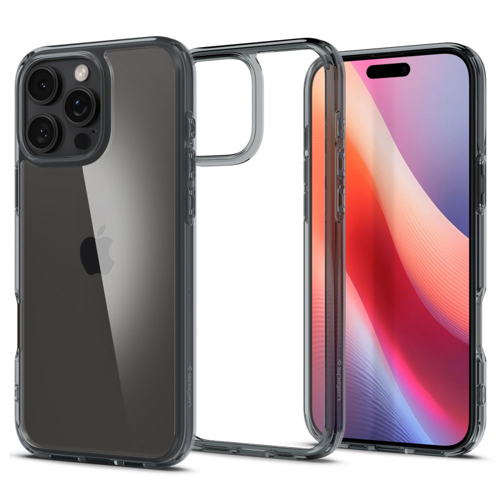 Tok Apple iPhone 16 Pro-hoz, Spigen, Ultra Hybrid, Füstszínű ACS08123