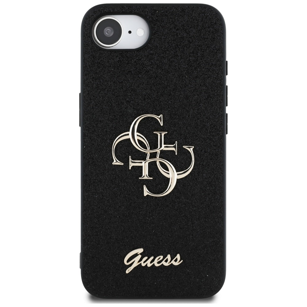 Tok Apple iPhone 17e / 16e készülékhez, Guess, Fixed Glitter Big 4G, Fekete