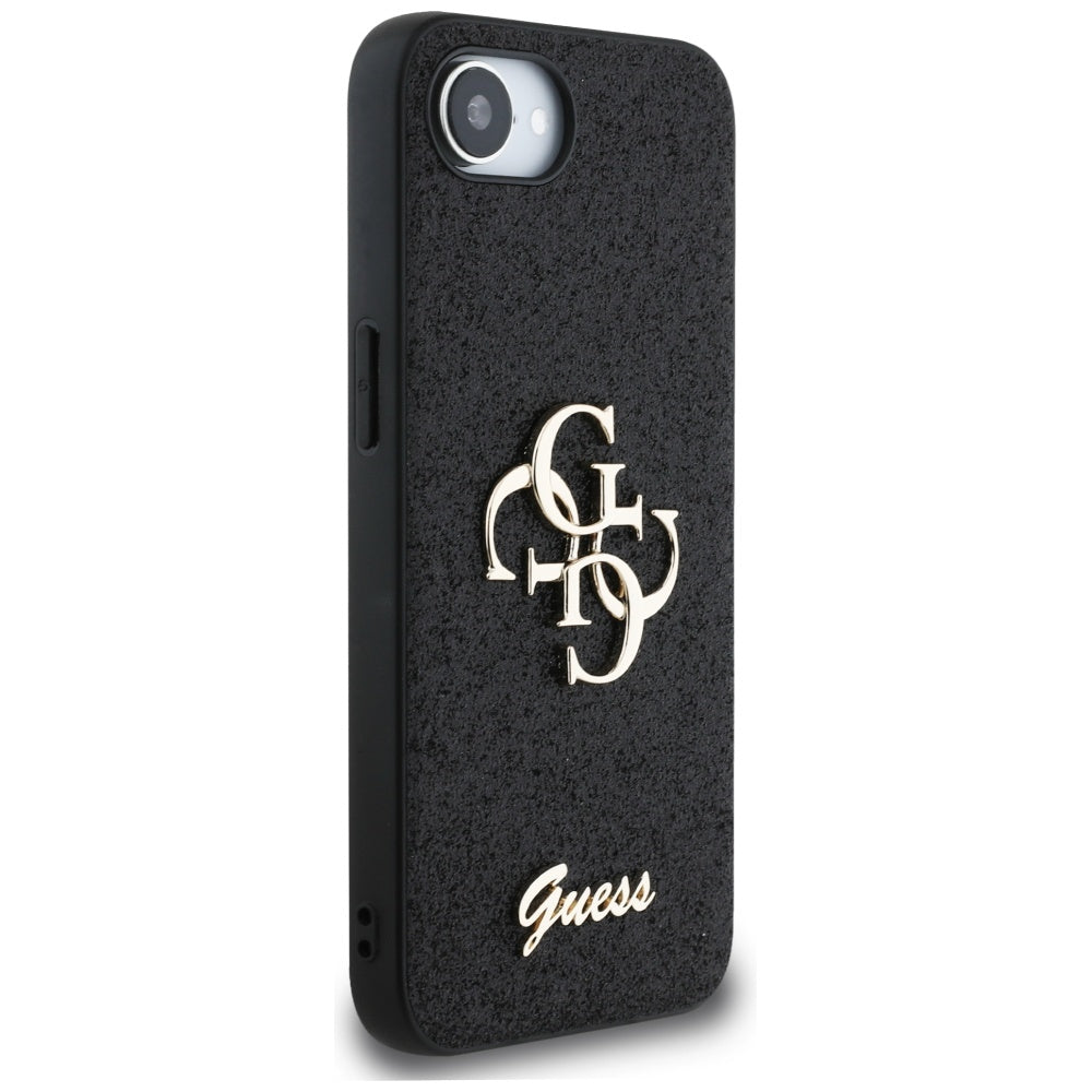 Tok Apple iPhone 17e / 16e készülékhez, Guess, Fixed Glitter Big 4G, Fekete