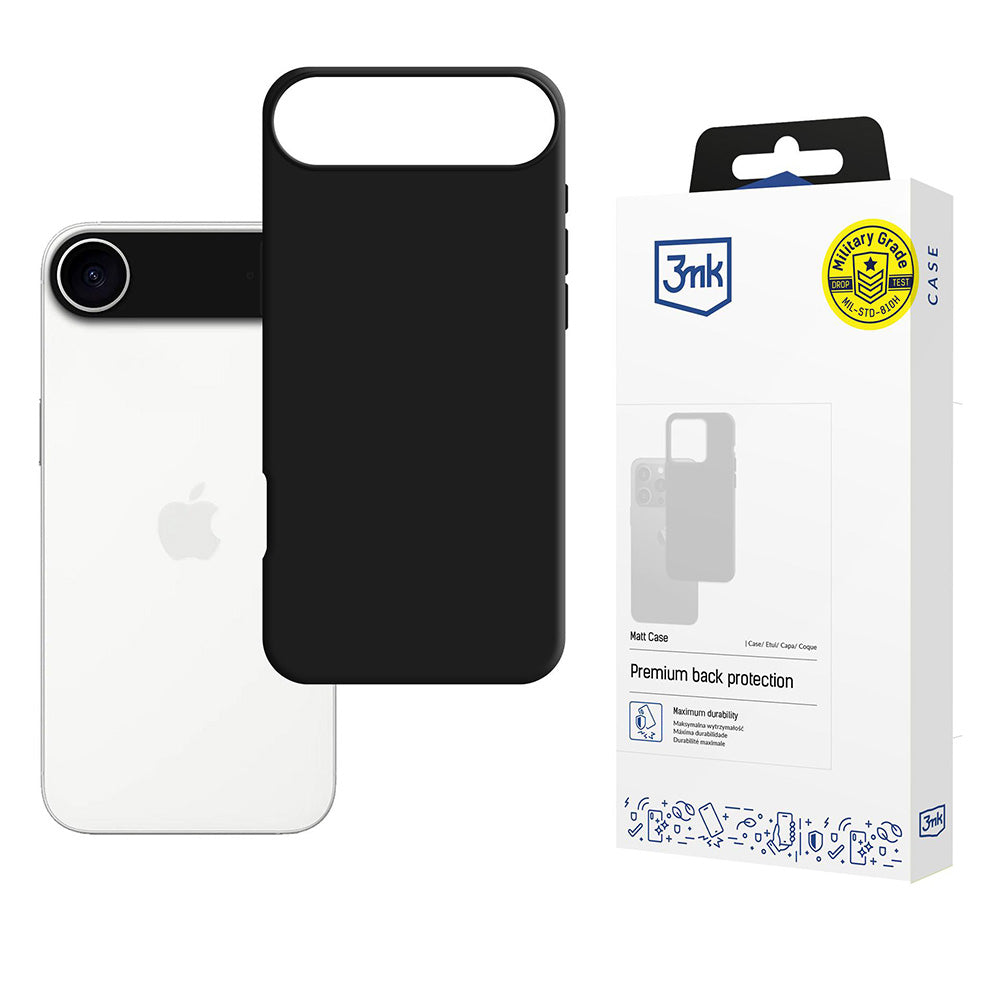 Tok Apple iPhone 17 Air-hoz, 3MK, Matt fekete