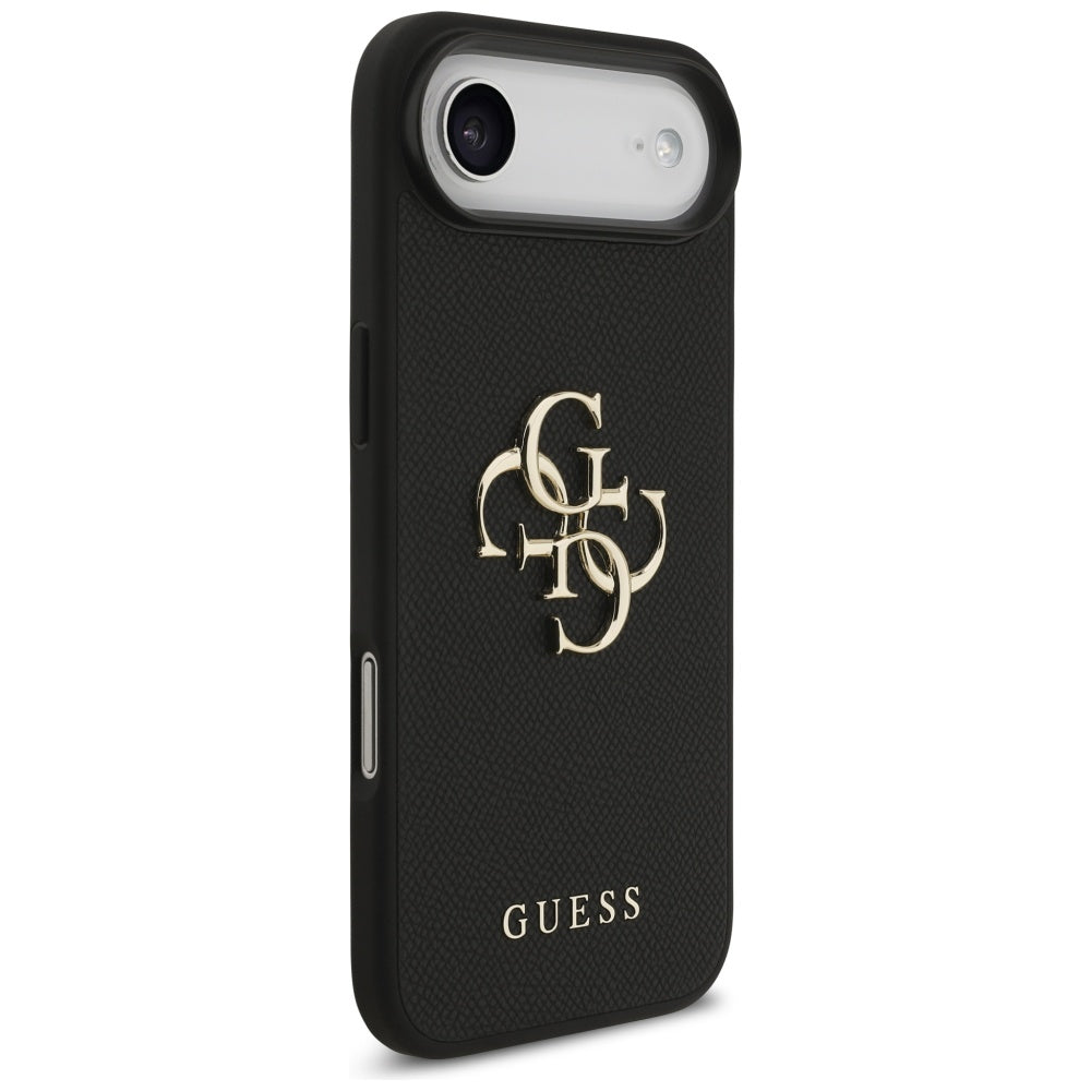 Tok Apple iPhone 17 Air-hoz, Guess, 4G Grained Big and Classic Logo, Fekete