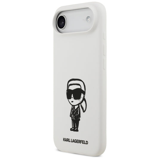 Tok a Apple iPhone 17 Air-hoz, Karl Lagerfeld, Sketch and Logo Karl, Fehér