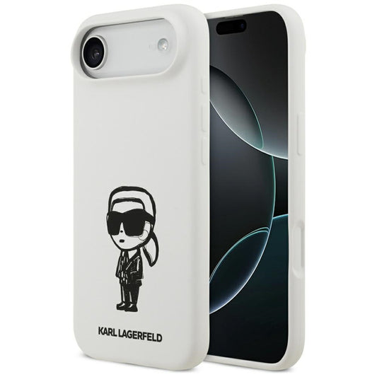 Tok a Apple iPhone 17 Air-hoz, Karl Lagerfeld, Sketch and Logo Karl, Fehér