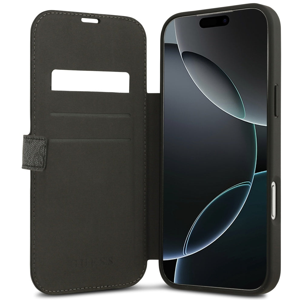 Tok Apple iPhone 17-hez, Guess, 4G Metal Logo, Fekete