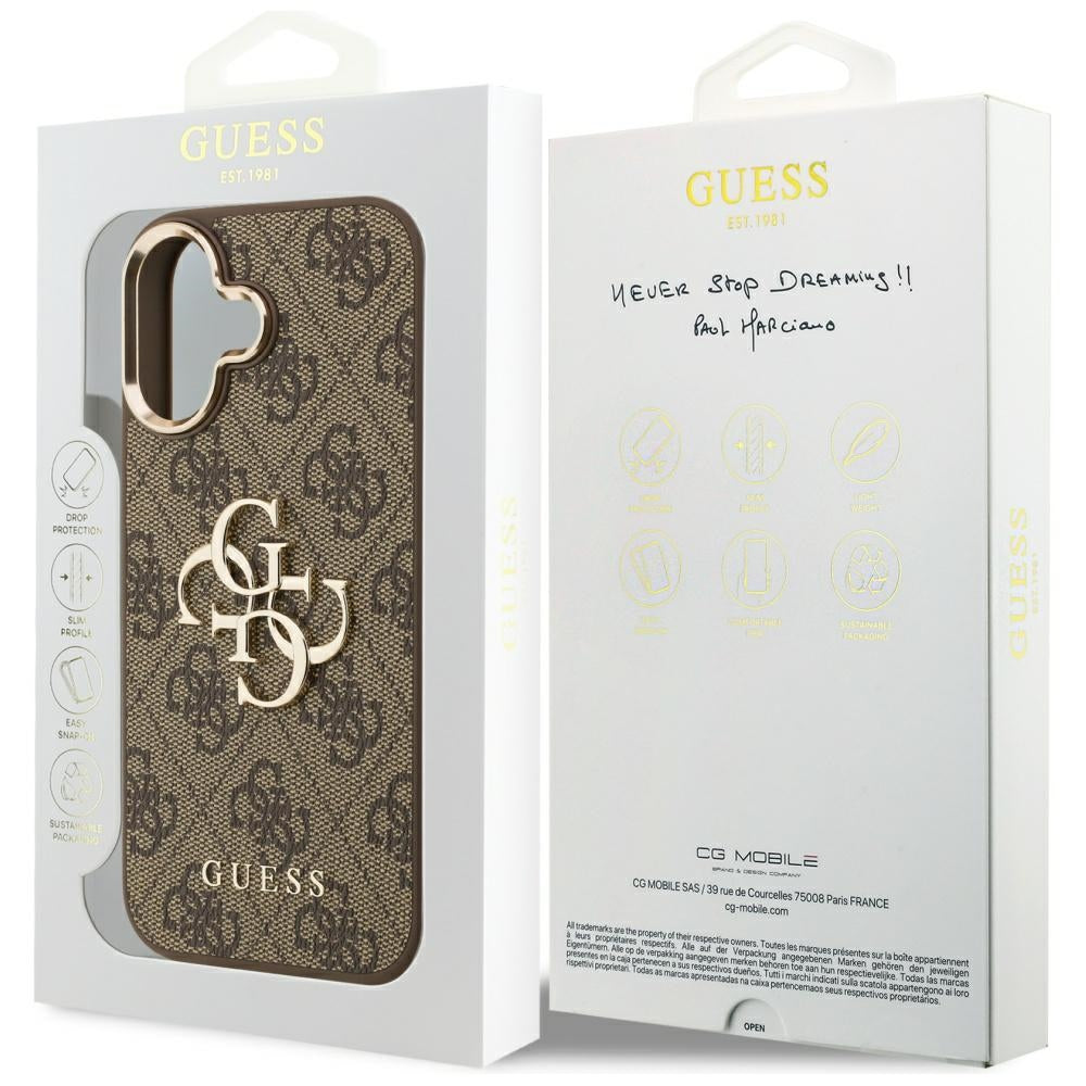 Tok Apple iPhone 17-hez, Guess, Big 4G Logo Classic, Aranybarna