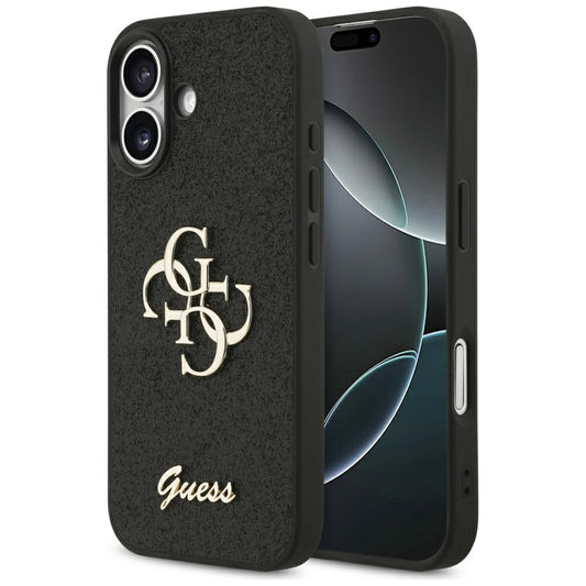 Tok a Apple iPhone 17-hez, Guess, Fixed Glitter Big 4G, Fekete