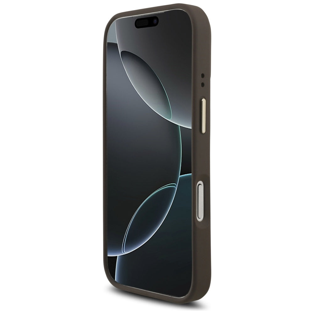 Tok Apple iPhone 17 Pro-hoz, Guess, Big 4G Classic Logo with Big Strap, Barna