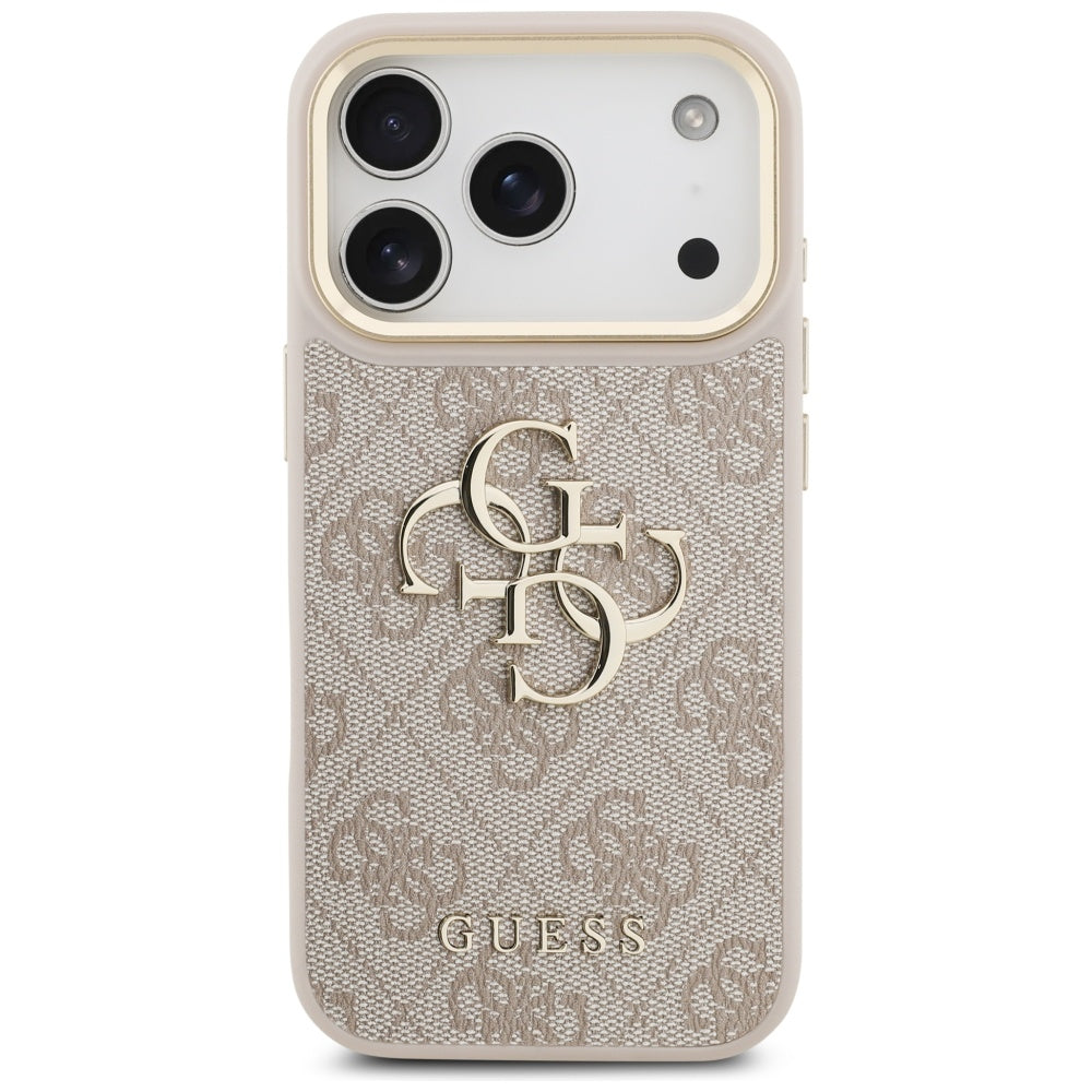 Tok Apple iPhone 17 Pro-hoz, Guess, Big 4G Classic Logo with Big Strap, Rózsaszín