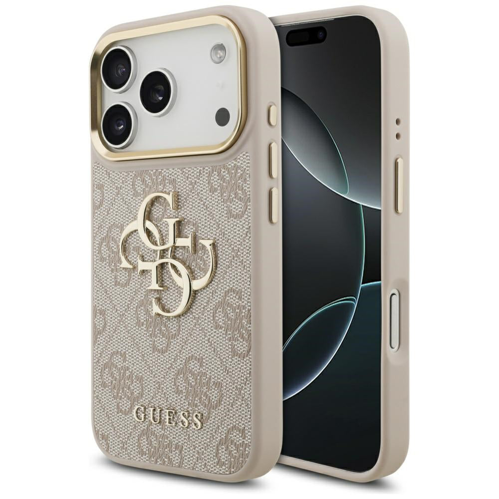 Tok Apple iPhone 17 Pro-hoz, Guess, Big 4G Logo Classic, Arany Rózsaszín