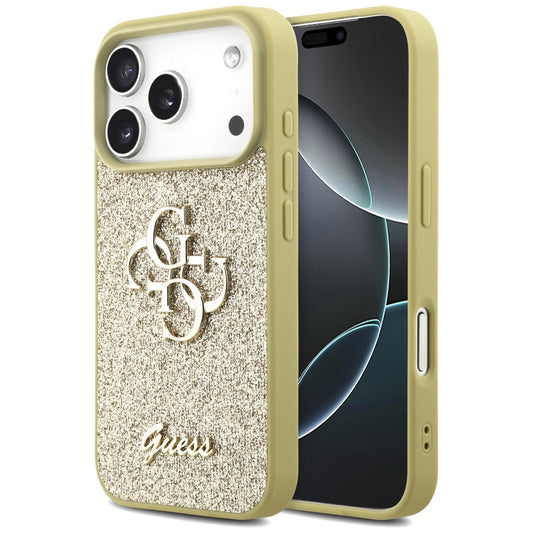 Tok Apple iPhone 17 Pro-hoz, Guess, Fixed Glitter Big 4G, Arany