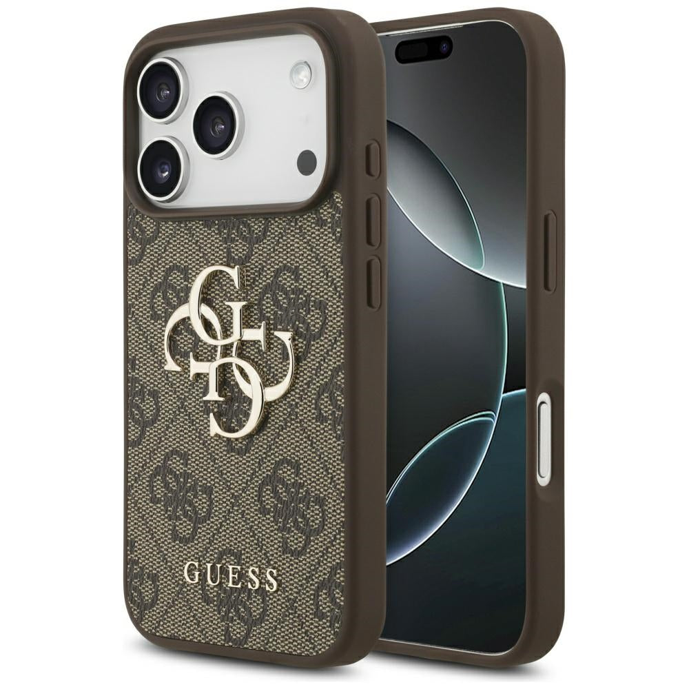 Tok a Apple iPhone 17 Pro Max-hoz, Guess, 4G Big Logo, Barna