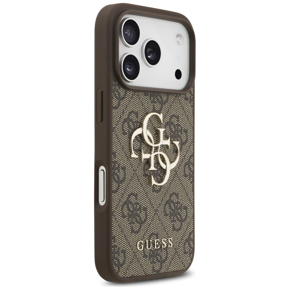 Tok a Apple iPhone 17 Pro Max-hoz, Guess, 4G Big Logo, Barna