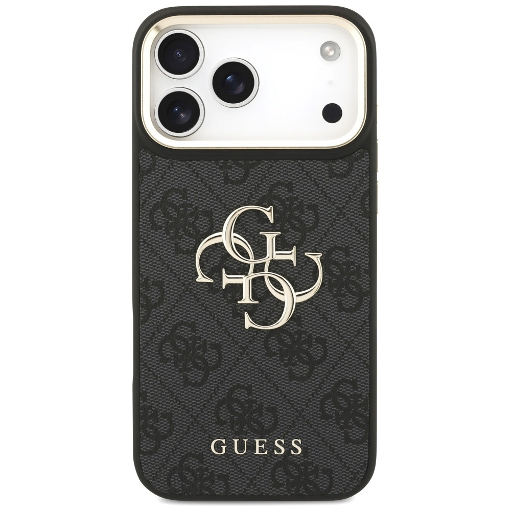 Tok Apple iPhone 17 Pro Max-hoz, Guess, Big 4G Classic Logo with Big Strap, Fekete