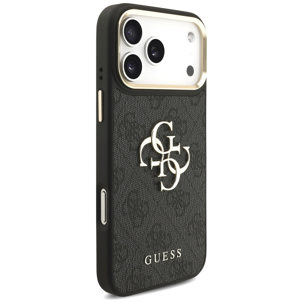 Tok Apple iPhone 17 Pro Max-hoz, Guess, Big 4G Classic Logo with Big Strap, Fekete