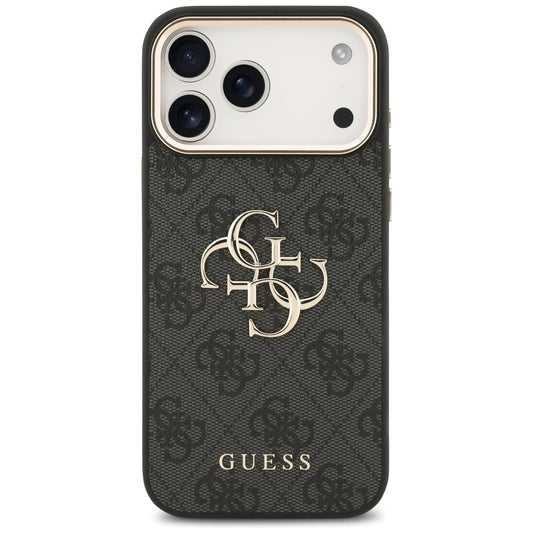 Tok Apple iPhone 17 Pro Max-hoz, Guess, Big 4G Logo Classic, Fekete Arany