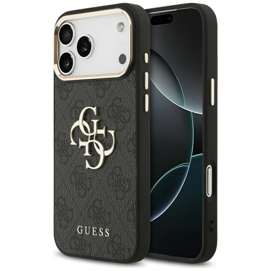 Tok Apple iPhone 17 Pro Max-hoz, Guess, Big 4G Logo Classic, Fekete Arany