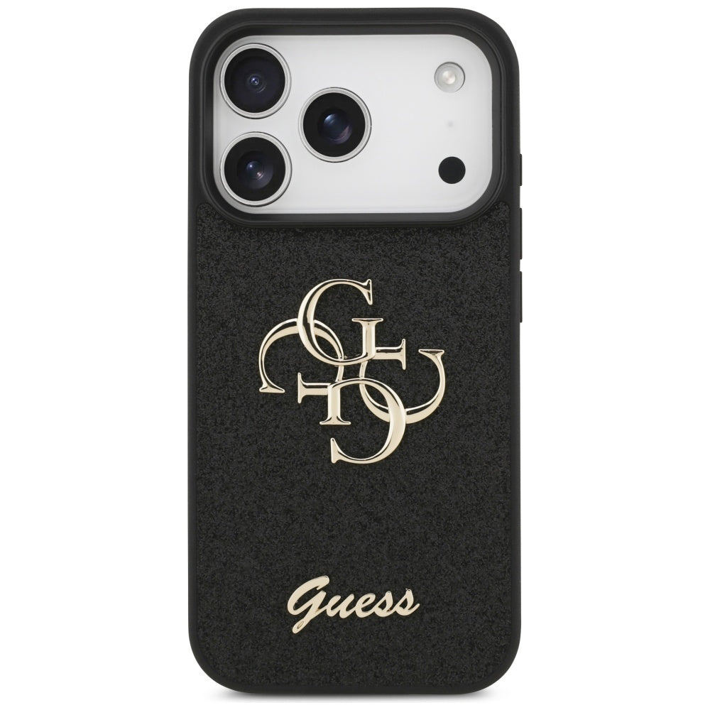 Tok Apple iPhone 17 Pro Max-hoz, Guess, Fixed Glitter Big 4G, Fekete