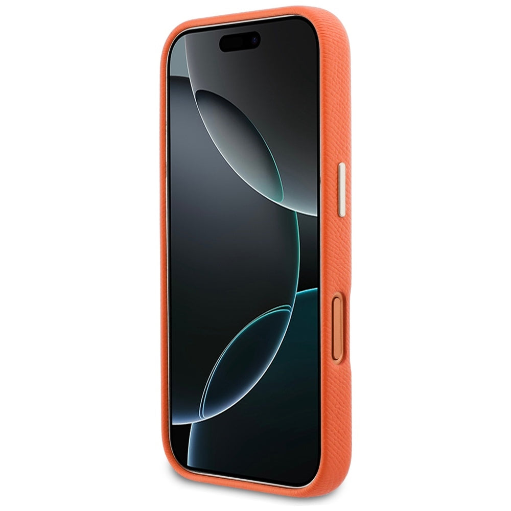 Tok Apple iPhone 17 Pro Max-hoz, GUESS, Gyanta Logó, Narancssárga