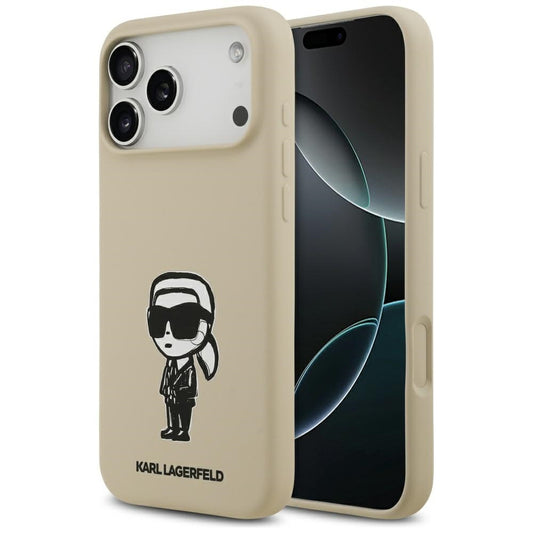 Tok a Apple iPhone 17 Pro Max-hoz, Karl Lagerfeld, Sketch and Logo Karl, Barna